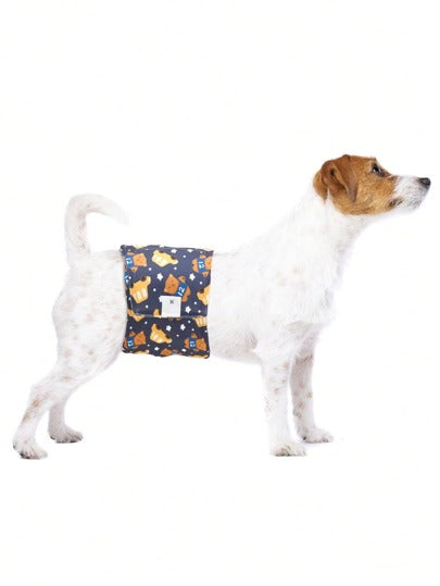 3 عبوات حزام بطن كلب ذكر عالي الامتصاصية، حفاضات كلاب ذكور قابلة للغسيل لعدم التحكم البولي ولتدريب الجراء