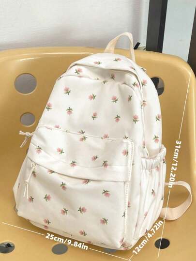 حقيبة ظهر خفيفة الوزن بنمط زهري ، أعمال عملية ، حقيبة ظهر للكمبيوتر المحمول للنساء ، سعة كبيرة ، حقيبة سفر مضادة للسرقة ، حقيبة ظهر للأعمال والكمبيوتر ، حقيبة كلية ، أشرطة كتف مريحة بأكثر من جيب لحمل الكمبيوتر المحمول والسفر والرياضة والتخرج