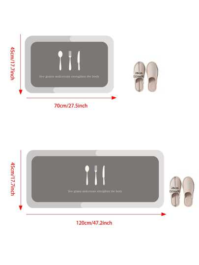 1قطعة سجادة مطبخ، سجادة مطبخ مقاومة للإرهاق والانزلاق وعازلة للماء، سجادة أرضية مريحة للوقوف في المطبخ، سجادة أرضية مقاومة للأوساخ، سجادة باب مطبخ قابلة للمسح، سجادة مدخل، سجادة أرضية ماصة للماء في الحمام، ديكور الغرفة