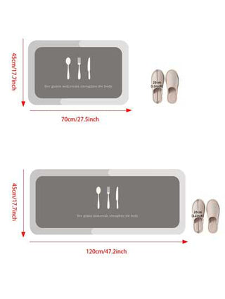 1قطعة سجادة مطبخ، سجادة مطبخ مقاومة للإرهاق والانزلاق وعازلة للماء، سجادة أرضية مريحة للوقوف في المطبخ، سجادة أرضية مقاومة للأوساخ، سجادة باب مطبخ قابلة للمسح، سجادة مدخل، سجادة أرضية ماصة للماء في الحمام، ديكور الغرفة