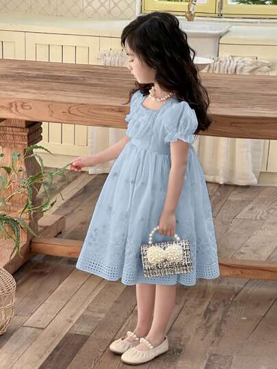 DAZY فستان مطرز للبنات الصغيرات موديل الخريف