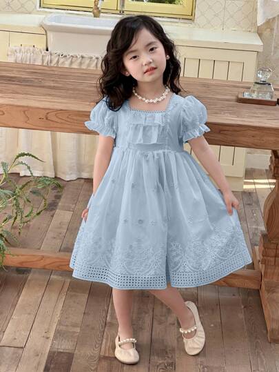 DAZY فستان مطرز للبنات الصغيرات موديل الخريف