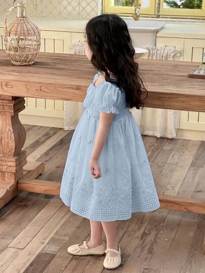 DAZY فستان مطرز للبنات الصغيرات موديل الخريف