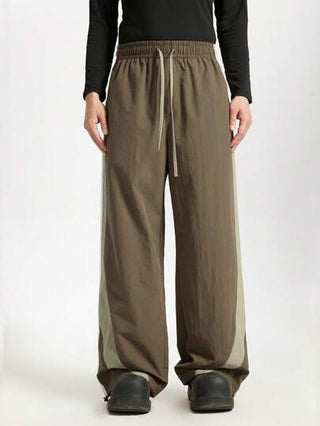 INFLATION بنطلون رياضي كاجول واسع الساق بأسلوب الرجعية للرجال