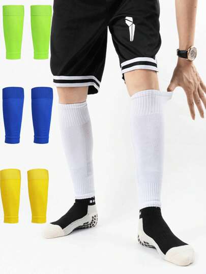 زوج من أكمام الساق الرياضية للمراهقين والأطفال ، جوارب ساق كرة القدم الرياضية ، حماة الركبة مضادة للاحتكاك لحماية الساق ، مناسبة للأطفال من عمر 10-16 سنة للأنشطة الخارجية