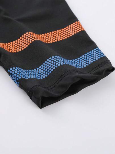 مايوه أولادي رومبير السباحة المخططة والملونة للفتيان المراهقين