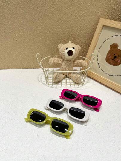 1قطعة نظارات أطفال بإطار صغير بيضاوي، للديكور اليومي