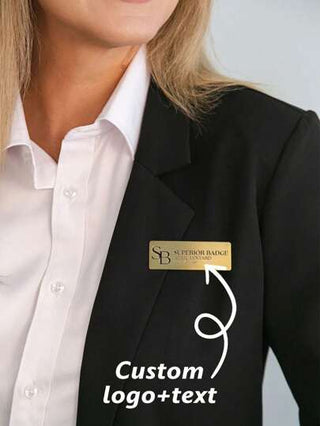 قطعة واحدة / شارة اسم محفورة على الطلب - شارة اسم من الفولاذ المقاوم للصدأ أنيقة مع نقش شخصي، تصميم بسيط، شارة شعار جديدة للعمل - شارة شكل مربع للمديرين والمهنيين