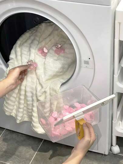 صندوق تخزين مسحوق الغسيل قطعة واحدة، حاوية مخصصة لكبسولات المنظفات، وعاء لتخزين كبسولات العطر، منظم لوازم الغسيل