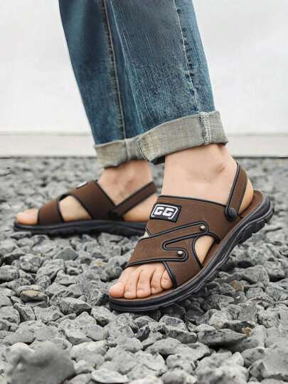 صندل كاجوال مريح مضاد للانزلاق للرجال للاستخدام في المنزل/الخارج والقيادة، مناسب للاستخدام في عطلات الصيف والأنشطة الخارجية