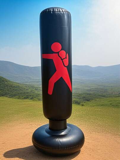 قاعدة ملاكمة قابلة للنفخ قطعة واحدة، رياضة اللياقة البدنية، كيس الرمل ثلاثي الأبعاد متطور مخرج الضغوط