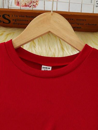 girls-sets مجموعة ربيعية/ صيفية لفتيات المراهقات بتنورة ميني مزدانة بطيات بأسلوب بوهيمي مع توب كم قصير ممزق