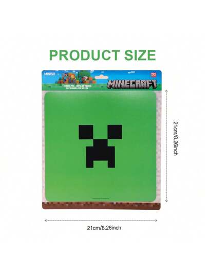 Miniso سجادة الفأرة بتصميم سلسلة ماينكرافت، سجادة فأرة مربعة المقاس 21*21 سم، للعودة للمدرسة