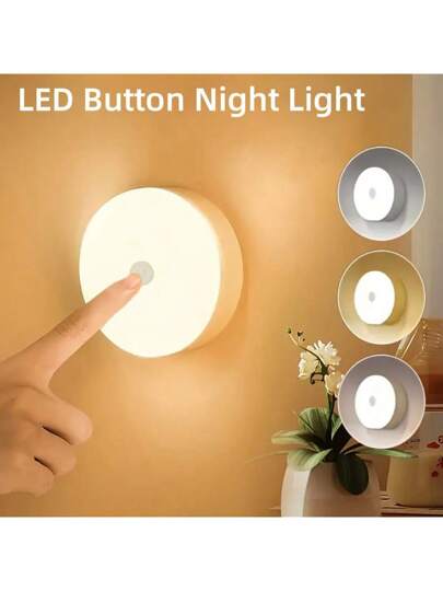 1 قطعة / 3 قطع ضوء ليلي صغير قابل للشحن، مصباح جداري على السرير، قابل للتعديل في السطوع ودرجة حرارة اللون، إضاءة مغناطيسية للخزانات، مناسب للسيارات والغرف والأطفال والحمامات والخزائن والمطابخ (250 ملي أمبير)