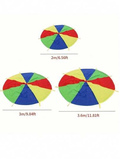 قطعة واحدة من المظلة الملونة ، أداة تدريب حسي للخارج ، لعبة للأطفال ، مظلة الرياضة الجمباز الملونة