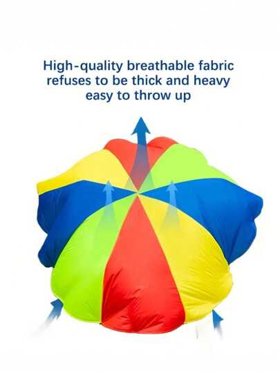 قطعة واحدة من المظلة الملونة ، أداة تدريب حسي للخارج ، لعبة للأطفال ، مظلة الرياضة الجمباز الملونة