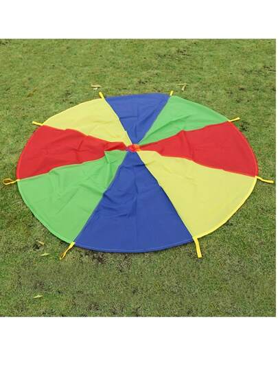 قطعة واحدة من المظلة الملونة ، أداة تدريب حسي للخارج ، لعبة للأطفال ، مظلة الرياضة الجمباز الملونة