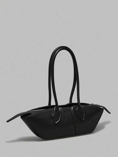 Ontre حقيبة كتف سوداء كاجوال متعددة الاستخدامات للنساء