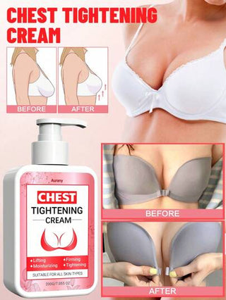 AURANY 200 جرام - كريم مشدد للصدر، العناية بالبشرة المشدودة والمتماسكة، مرطب لتدليك الصدر، يرطب ويشد ويعزز الثقة بالنفس، دون زيوت ناعم، كريم العناية بجسم المرأة المشدد، كريم تدليك الجسم للنساء
