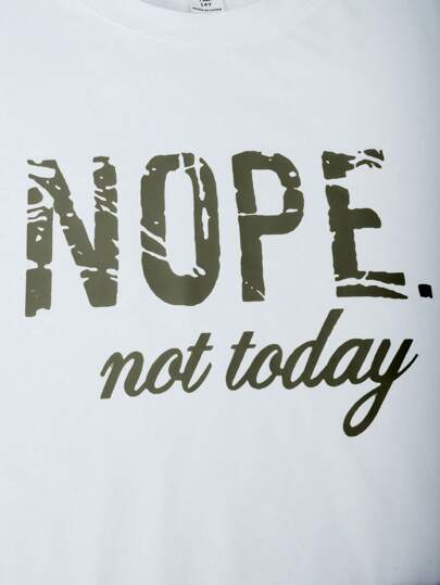 2 قطعة/طقم تي شيرت بطباعة حرف وبياقة مستديرة مع بنطلون كارجو، طراز ملابس كاجوال ستريتوير للمراهقات