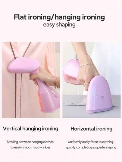 OBOVAY قطعة واحدة من مكواة البخار المعلقة، آلة كي الملابس، محمولة، 2 في 1، تسخين سريع، بخار قوي النفاذية، إزالة كفاءة للتجاعيد من الملابس، مناسبة للمنزل والسفر