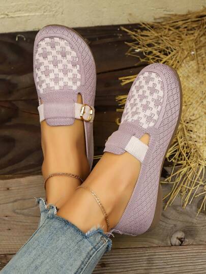 أحذية كاجوال للنساء من الشبك الناعم مريحة، خفيفة الوزن، مانعة للانزلاق، بدون ربط، للربيع الجديد