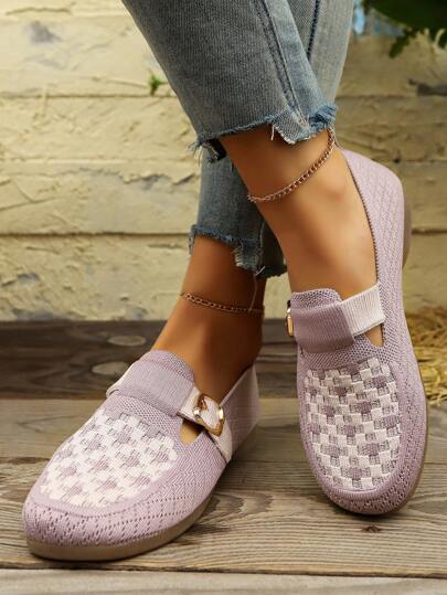 أحذية كاجوال للنساء من الشبك الناعم مريحة، خفيفة الوزن، مانعة للانزلاق، بدون ربط، للربيع الجديد