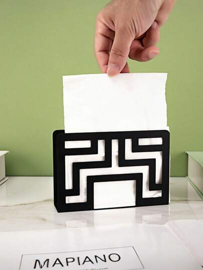 1 قطعة حامل مناديل ورقية فولاذي مقاوم للصدأ مجوف مقاس 12 سم * 8.8 سم ، رف تخزين للمناديل والمناشف ، رف تخزين مناسب للغرفة المعيشية والمطبخ والحمام والمطعم والغرفة والديكور المنزلي