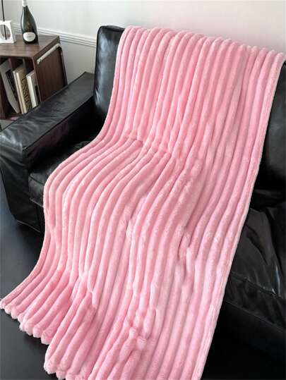 بطانية بنقوش سميكة قطعة واحدة، بطانية قماش صناعي متقنة النقوش واللحمة، بطانية ناعمة مريحة للاسترخاء والسيستا في المكتب