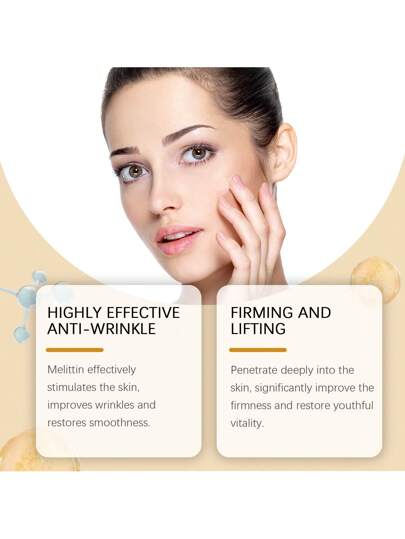 كريم علاج الوجه بالنحل - مرطب لطيف، مرطب، مفتح للبشرة، ناعم ، العناية بالبشرة المُنعّمة