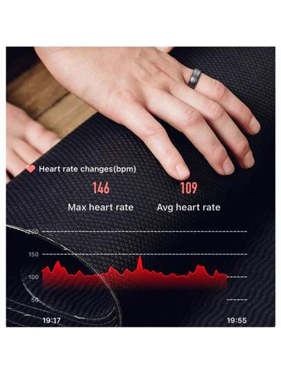 SENBONO خاتم ذكي SENBONO قابل للارتداء لتتبع اللياقة البدنية ، تتبع نوعية النوم والمراقبة ، خاتم ذكي للنساء والرجال ، مناسب للرياضات الخارجية