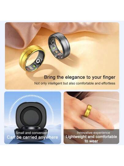 SENBONO خاتم ذكي SENBONO قابل للارتداء لتتبع اللياقة البدنية ، تتبع نوعية النوم والمراقبة ، خاتم ذكي للنساء والرجال ، مناسب للرياضات الخارجية