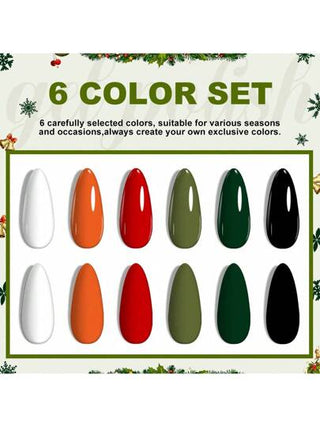 طقم طلاء أظافر جيل عيد الميلاد من ليم جيرل، طقم طلاء جيل أحمر أخضر يتحمل النقع والجيل تحت أشعة الأشعة فوق البنفسجية وضوء LED، طقم منيكير هدية مع معزز لقوة الأظافر، هدية جيل لأعياد الميلاد للنساء