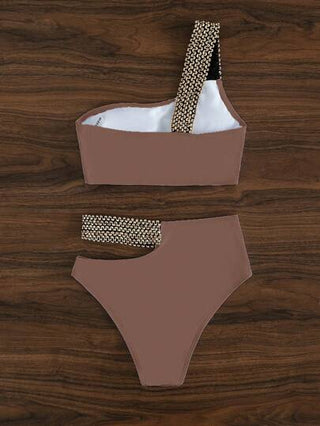 Swim Chiccia طقم ملابس سباحة تانكيني للسيدات بلون واحد