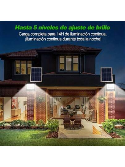 ضوء الكاشف الضوئي الشمسي قابل للتعديل، إضاءة خارجية، مصباح أمان شمسي، يوفر الإضاءة للحديقة والباحة من الغسق وحتى الفجر