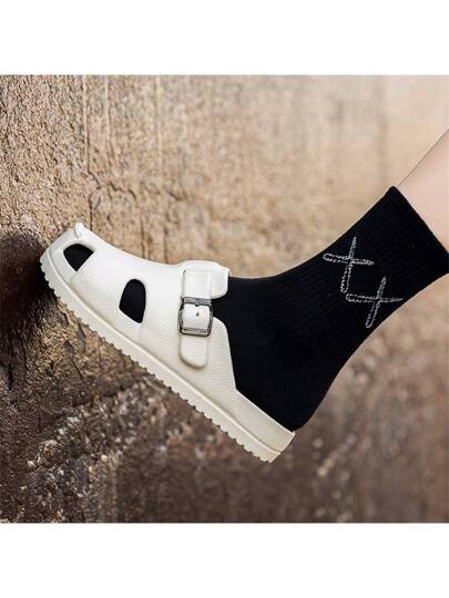 صنادل ذات قاع ناعم مضاد للانزلاق، صالحة للاستخدام في الداخل والخارج مقاومة للتآكل، صندل كلاسيكي بسيط عصري للجنسين