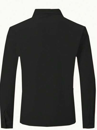 قميص بولو كلاسيكي كاجوال من القطن بأكمام طويلة وألوان سادة، مناسب للأنشطة الخارجية والتنقل والأساسيات، للخريف