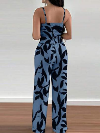 INAWLY 2 قطعة/طقم من الرقبة الحزام سبغيتي النساء مطبوع بالأزهار ذات الخصر المرن المربوط بفيونكة كلوت الخصر