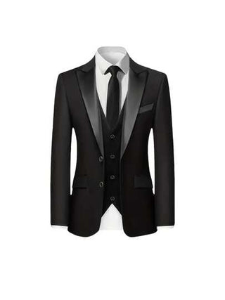 3 قطع من البدلة الرجالية: بليزر, سترة داخلية, وبنطلون