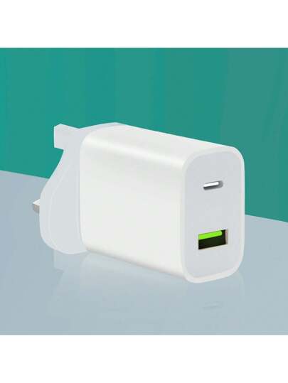 شاحن حائط USB C قطعة/قطعتان، محول طاقة قابس سريع مزدوج متوافق مع هواتف آيفون من إصدار 16/15/14/14 برو/13/12/11/XS، مناسب للسفر، المكتب، السكن، والمنزل متعدد المنافذ