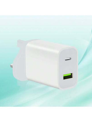 شاحن حائط USB C قطعة/قطعتان، محول طاقة قابس سريع مزدوج متوافق مع هواتف آيفون من إصدار 16/15/14/14 برو/13/12/11/XS، مناسب للسفر، المكتب، السكن، والمنزل متعدد المنافذ