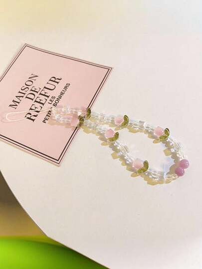 1 قطعة لإكسسوار الهاتف على شكل زهرة التوليب البسيطة قلادة و سلسلة معصم، زينة يومية متعددة الاستخدامات للهاتف أو الكاميرا، هدايا لعيد الأم، العائلة، الأصدقاء، عيد الميلاد، العطلات، سلسلة للهاتف