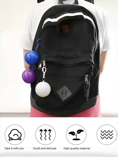 قطعة واحدة من معاطف المطر الطارئة الضرورية للبالغين للاستخدام في الأماكن المفتوحة، معطف مطر مضاد للماء في شكل سلسلة مفاتيح، مناسب للتخييم والدراجات الخارجية والمشي لمسافات طويلة والرياضات الخارجية وحدائق الملاهي