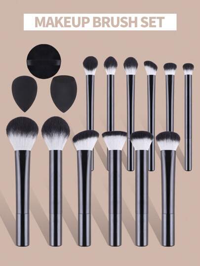 15 قطعة /13 قطعة /11 قطعة /8 قطعة /6 قطعة مجموعة فرش مكياج، تشمل فرشاة البودرة، فرشاة أحمر الخدود، فرشاة البرز، فرشاة ظلال العيون، فرشاة رموش، فرشاة خط العين، مصنوعة من ألياف صناعية عالية الجودة، كما تتضمن أنواع مختلفة من الفرش للاستخدام اليومي،...