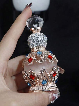 زجاجة عطر تزيينية فاخرة قابلة لإعادة التعبئة سعة 15 مل مع قِطارة، زجاجة عطر ذات مستوى عالي