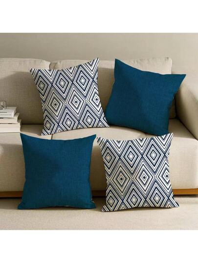 4 قطع/مجموعة من أغطية وسادة رأس السرير/الأريكة على الطراز البوهيمي، غلاف وسادة زخرفي مطبوع بطباعة ناعمة وواضحة، مقاس 45x45 سم، بدون وسادة داخلية، هدية بسيطة، وسادة أريكة، نجمة، طراز الديكور، سهل الاستخدام، وسادة