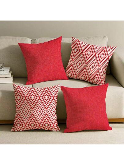 4 قطع/مجموعة من أغطية وسادة رأس السرير/الأريكة على الطراز البوهيمي، غلاف وسادة زخرفي مطبوع بطباعة ناعمة وواضحة، مقاس 45x45 سم، بدون وسادة داخلية، هدية بسيطة، وسادة أريكة، نجمة، طراز الديكور، سهل الاستخدام، وسادة