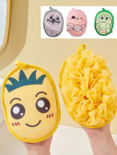 1 قطعة إسفنجة استحمام أطفال بتصميم كرتوني، فرشاة استحمام حديثي الولادة، مناسب لاستحمام الرضع، هدية عيد الأم