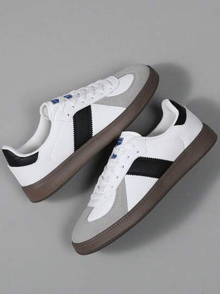 للرجال، أحذية رياضية كاجوال مريحة بنعل ناعم وخفيف الوزن للاستخدام في جميع الفصول، برباط وأصبع مستدير