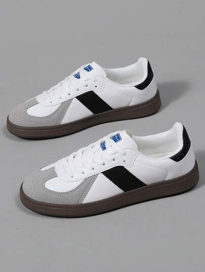 للرجال، أحذية رياضية كاجوال مريحة بنعل ناعم وخفيف الوزن للاستخدام في جميع الفصول، برباط وأصبع مستدير